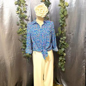Talbot’s Button Up Blouse with 3/4 Sleeves